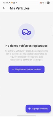 Registro de vehículo en la App ElectroPoint