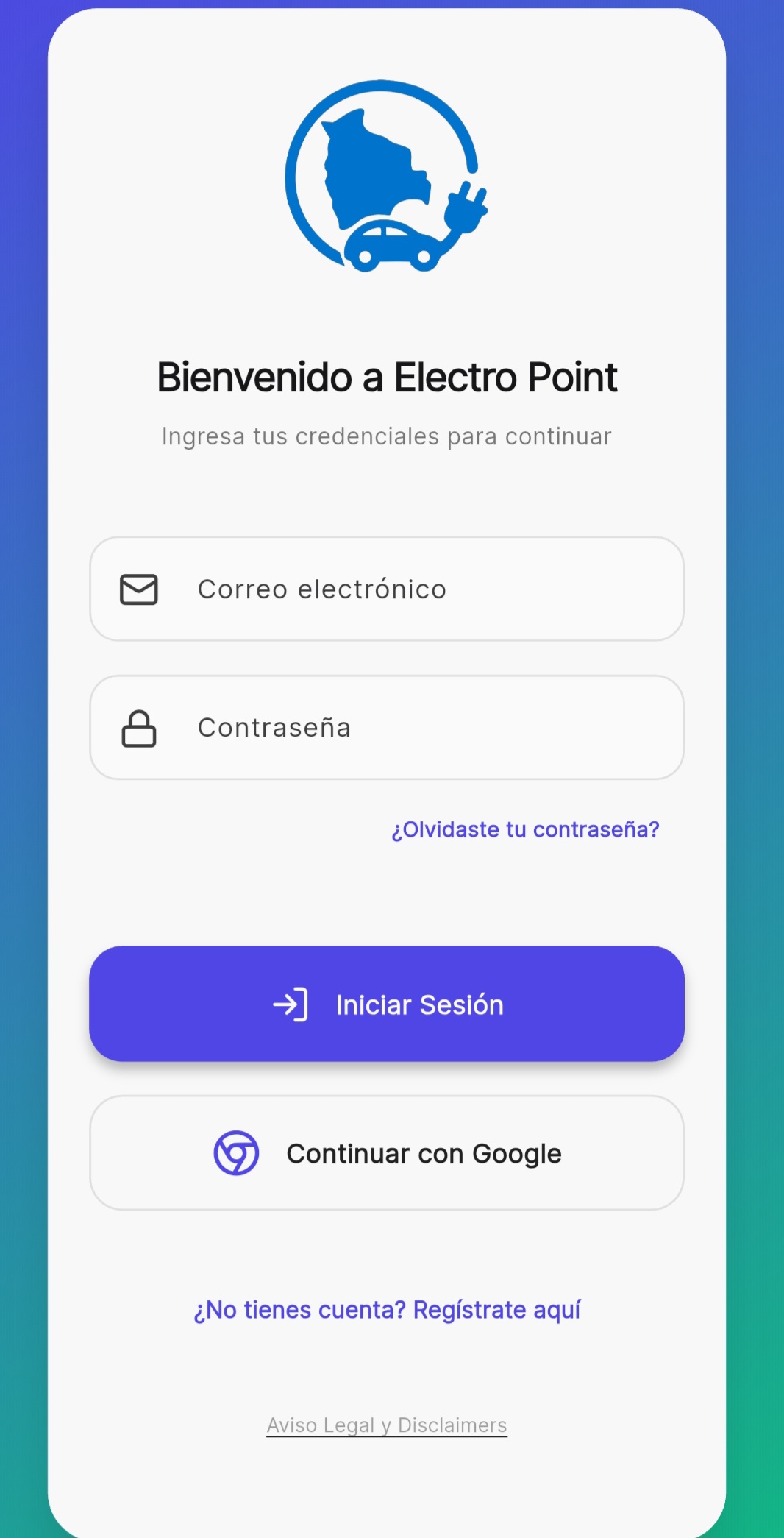 ElectroPoint App Pantalla de Carga